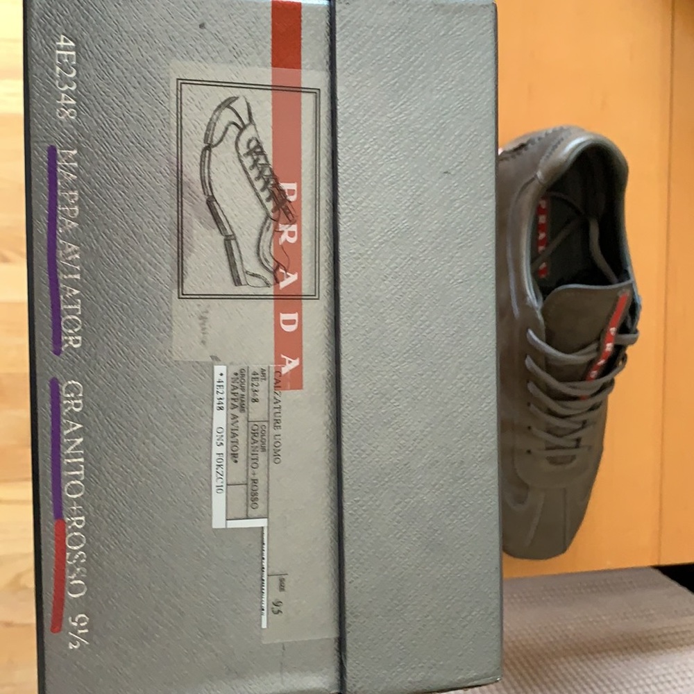 Classic PRADA sneakers in Cool Grey, Sz. US 10.5! - Picture 7 of 8
